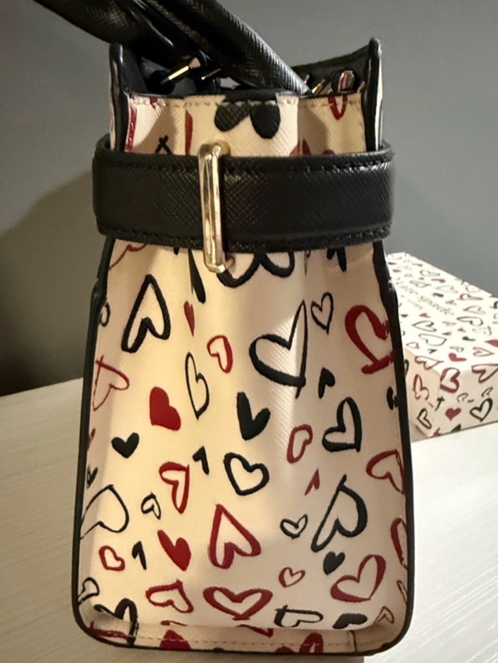 Kate Spade New York Staci Medium Satchel scribble hearts w/matching wallet NWOT - Picture 11 of 12